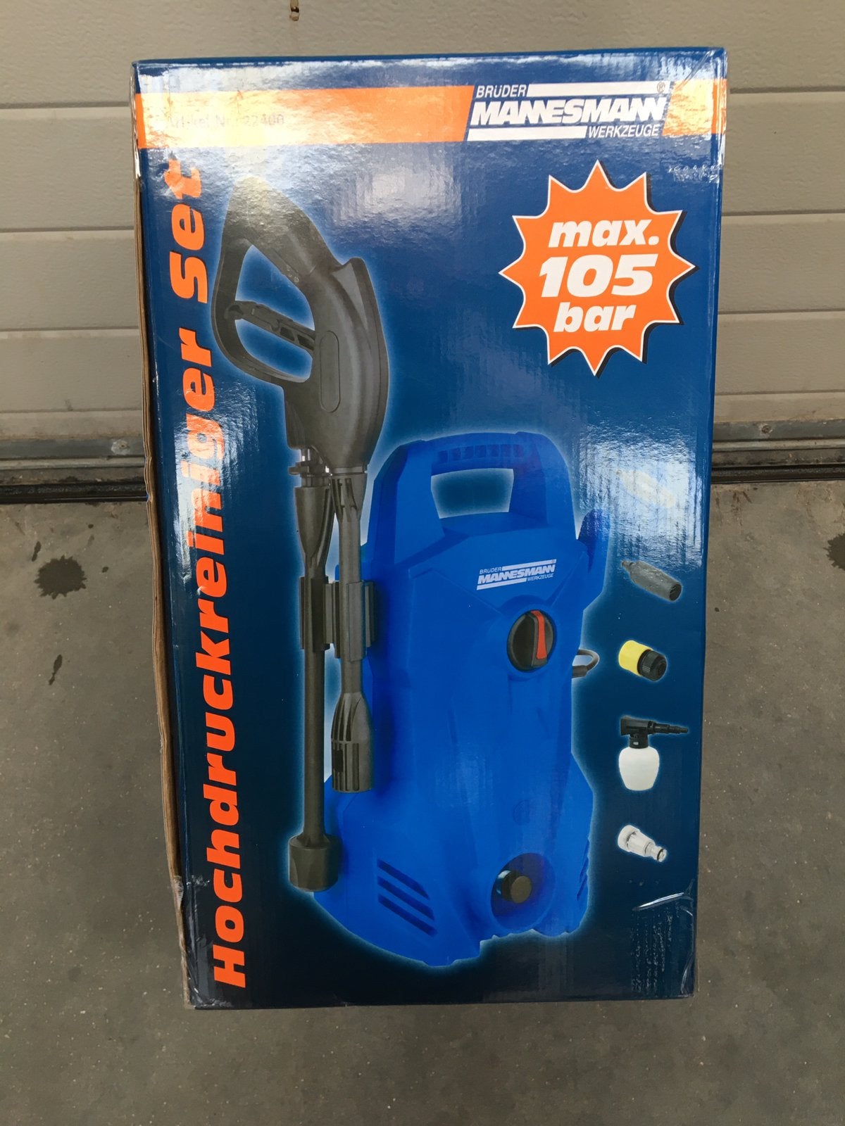 Nieuwe Mannesmann hogedrukreiniger 1400 W, Ophalen, Nieuw, Met autostop en -start