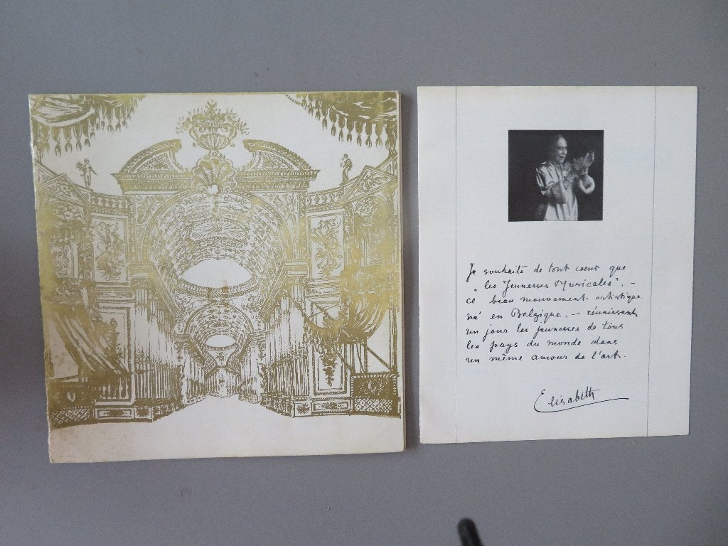 programma + folder Koningin Elisabeth 1965 Nationale Opera, Verzamelen, Ophalen of Verzenden, Zo goed als nieuw, Tijdschrift of Boek