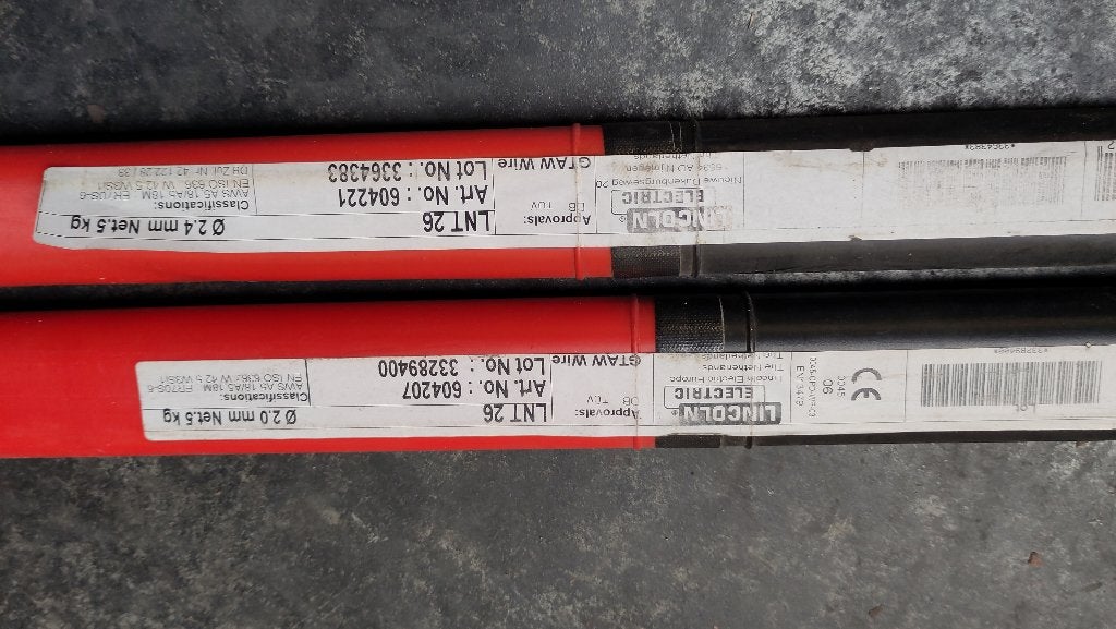Fil à souder TIG Lincoln Electric ER70S-6 — Ø 2,0 et 2,4 mm, Enlèvement, Neuf, Autres types
