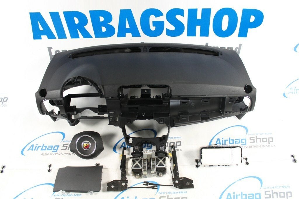 Airbag kit Tableau de bord noir volant Abarth Fiat 500
