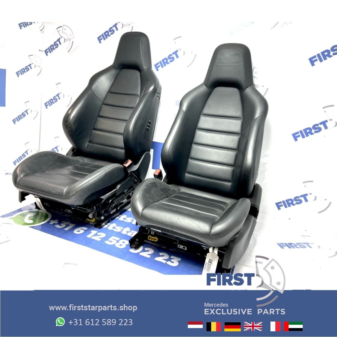 W204 C63 AMG Stoelen Mercedes C Klasse 2007-2014 Zwart Leer, Utilisé, -, -, Enlèvement ou Envoi