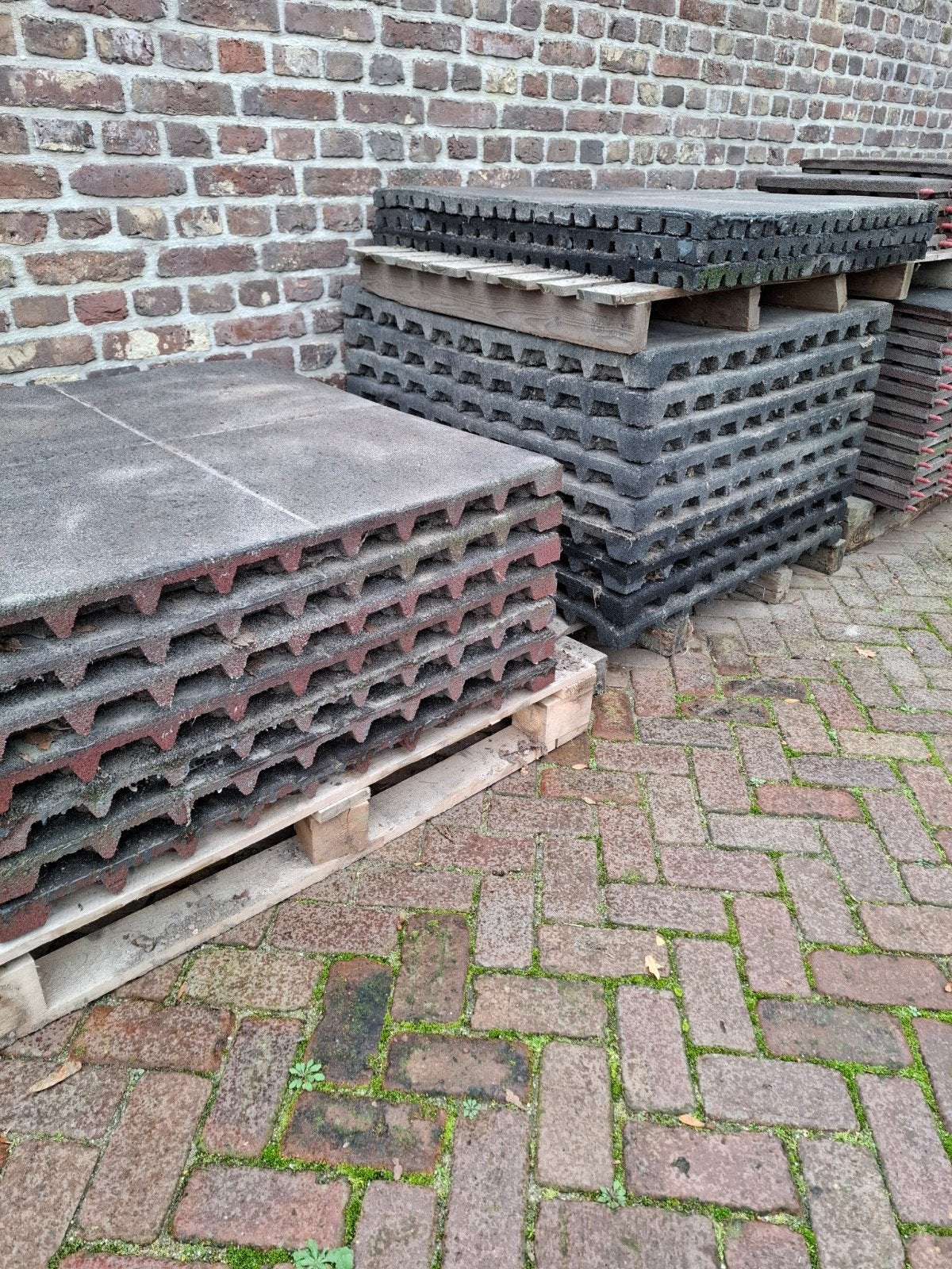 ️✅️ Rubberen tegels 97,5x97,5x6,5 cm Stalmatten, Tuin en Terras, Ophalen