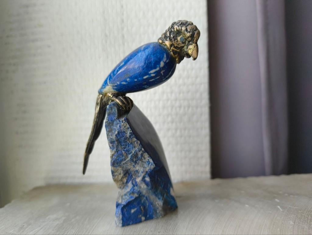 Bel oiseau en lapis-lazuli, Enlèvement, Minéral