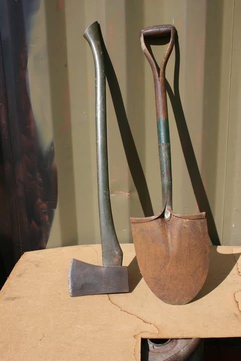 LOT US JEEP DODGE GMC Originele OD 3 WW2 schop en bijl, Ophalen of Verzenden, Overige soorten