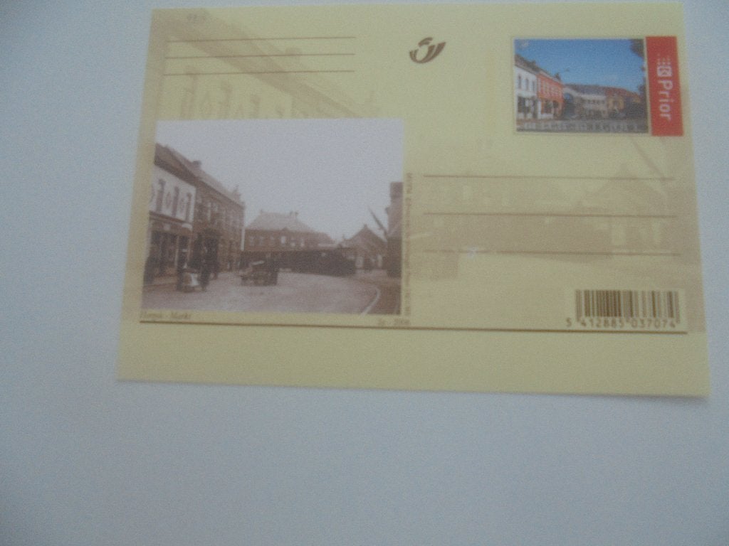 briefkaart-vroeger en nu postfris -herzele- markt, Postzegels en Munten, Verzenden, Briefkaart