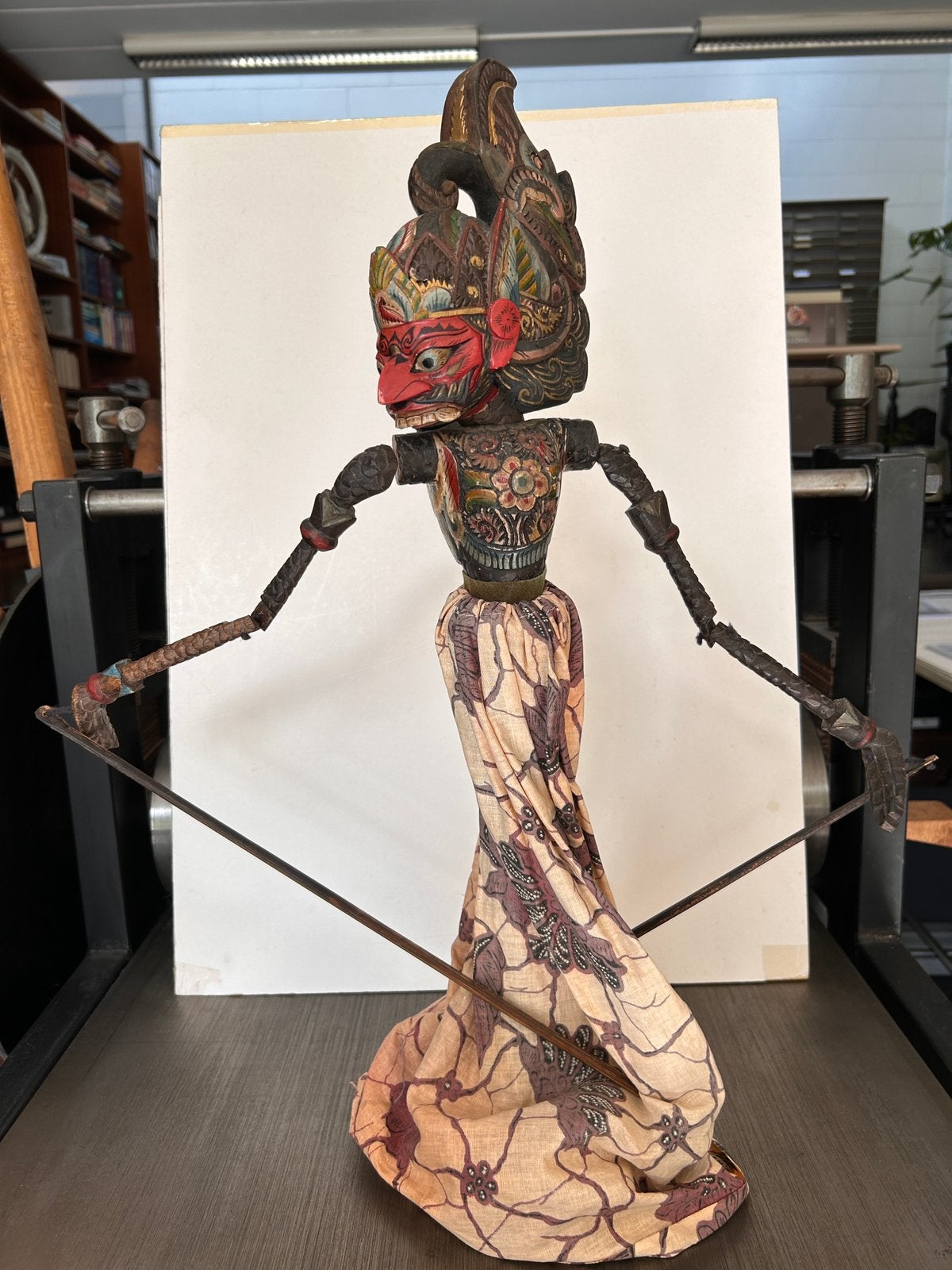 Wayang Golek stokpop uit Indonesië, Antiek en Kunst, Indonesië, Ophalen, 60 cm