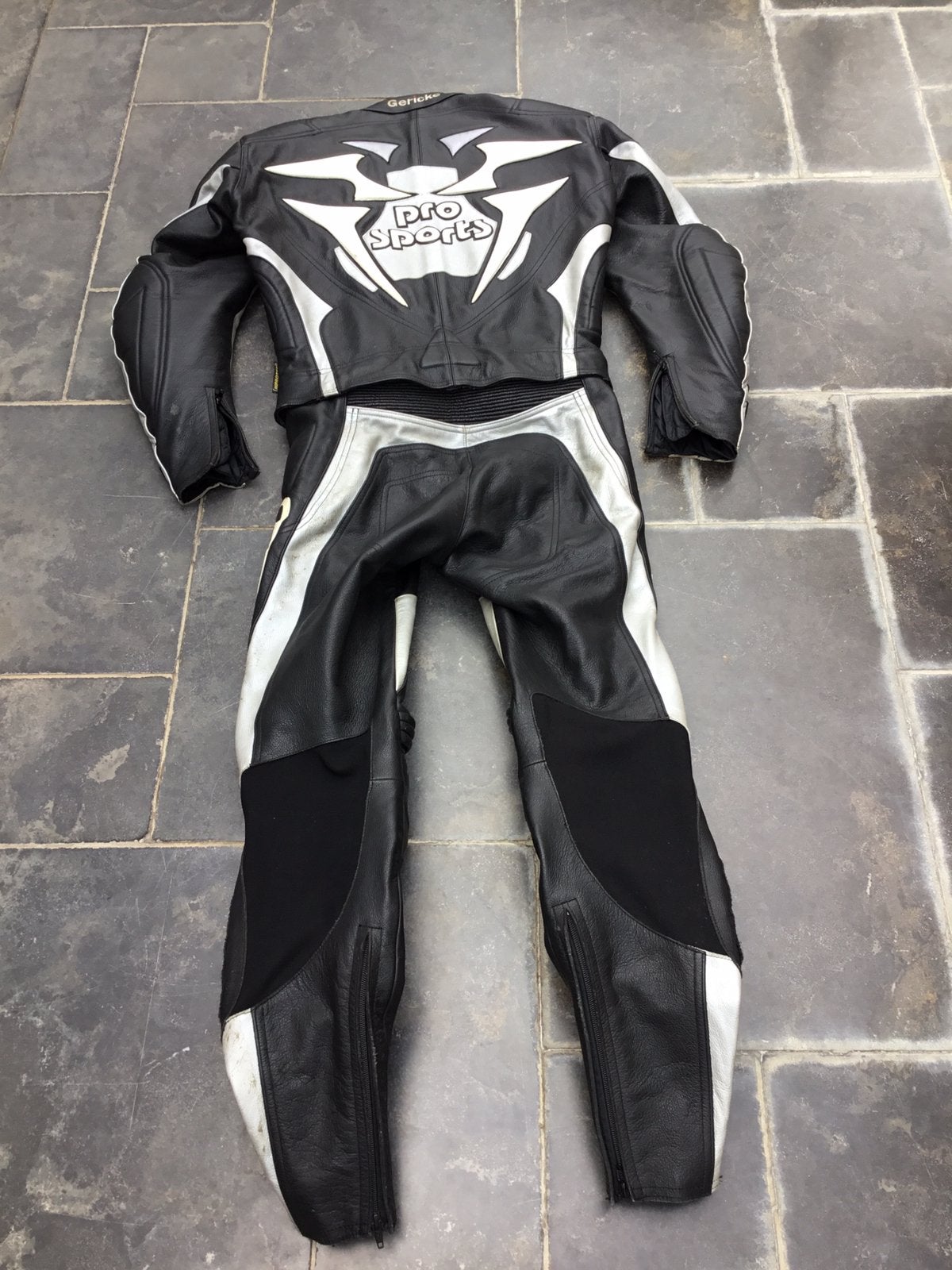 Lederen 2 delig motorpak., Motoren, Kleding | Motorkleding, Ophalen, Tweedehands, Heren, Combipak