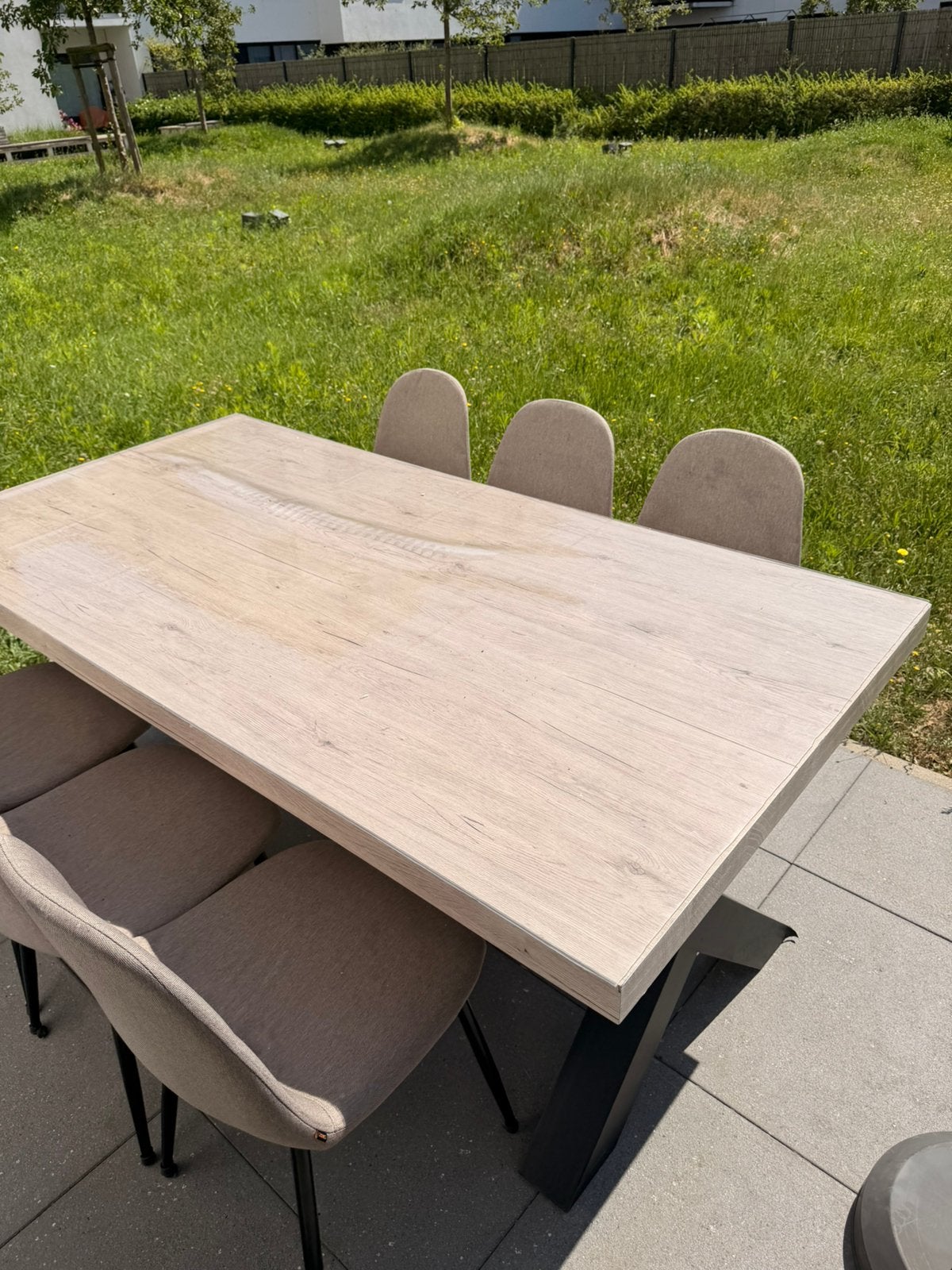 Table a manger en bois 190cm + chaises, Huis en Inrichting, Tafels | Eettafels, Gebruikt, 150 tot 200 cm, Vijf personen of meer