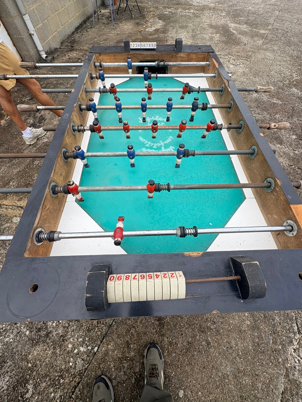 Kicker vintage Jupiter tafelvoetbal, Ophalen, Gebruikt
