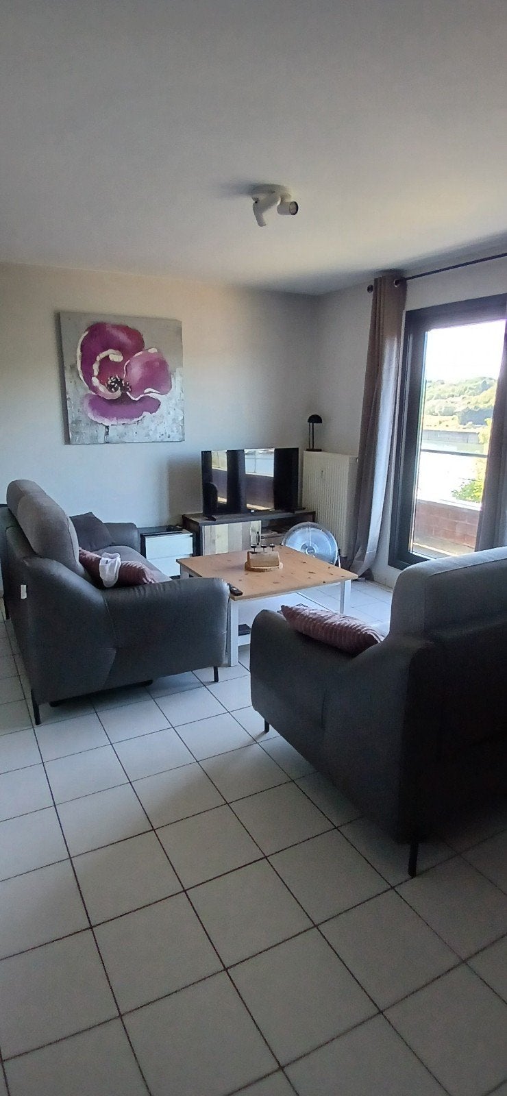 Salon cuir et tissu 3+2 avec 2 relaxs neuf, Maison & Meubles, Enlèvement, Cuir