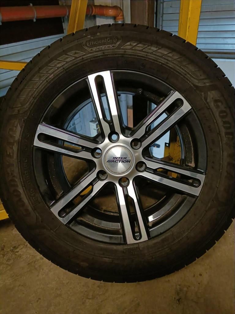 jantes Alu + pneu été 16" VW T7/Ford Transit, Autos : Pièces & Accessoires, Neuf, 215 mm, 16 pouces, Pneus été