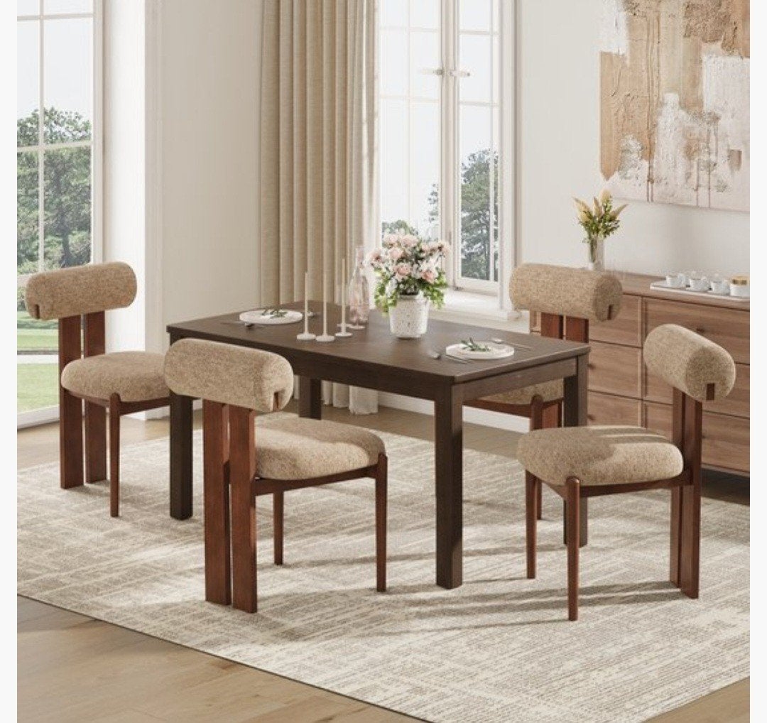 6 eettafel stoelen, Ophalen, Stof, Twee