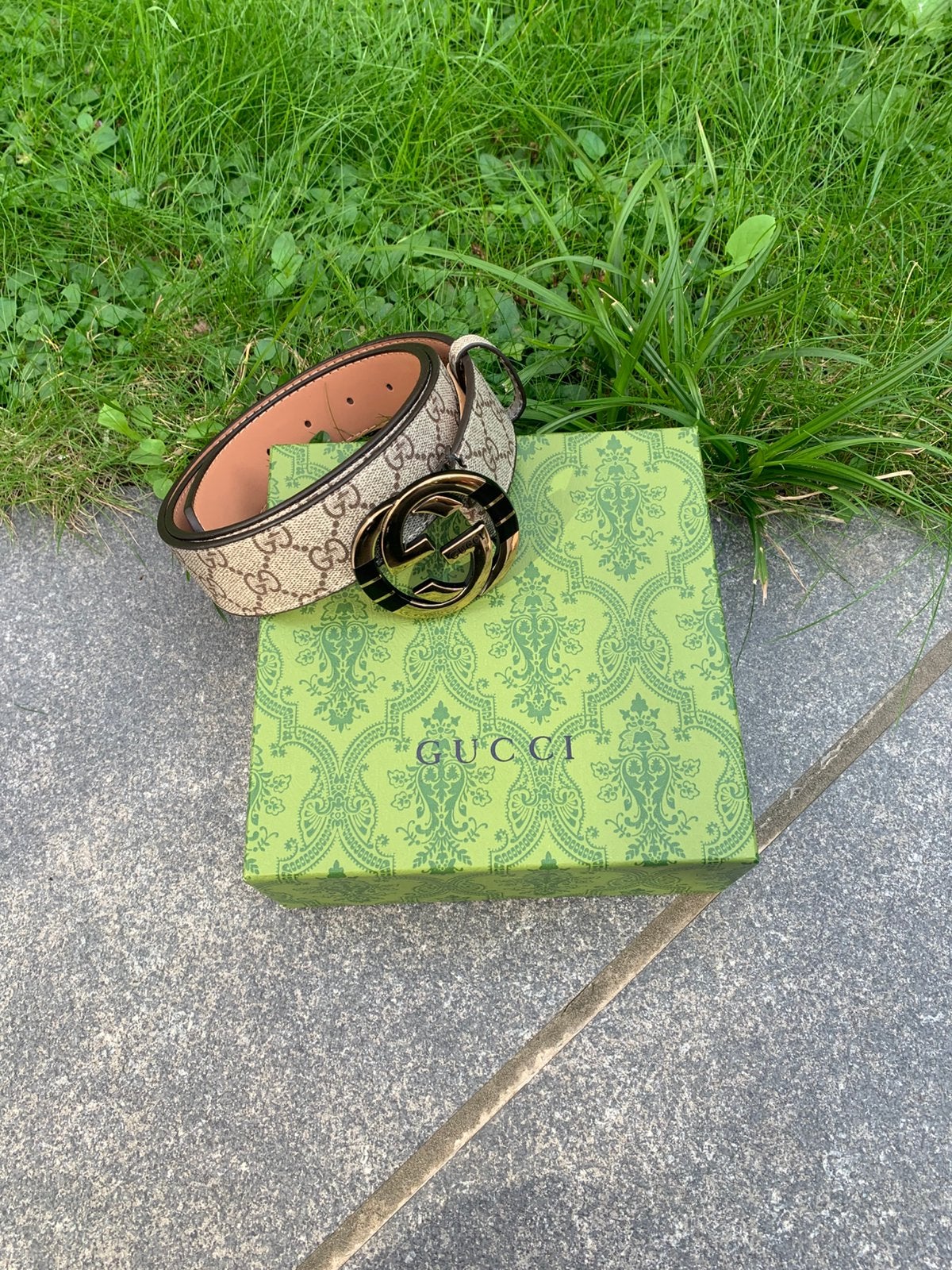 Ceinture gucci beige 115, Neuf, Cuir véritable, Autres couleurs, Enlèvement