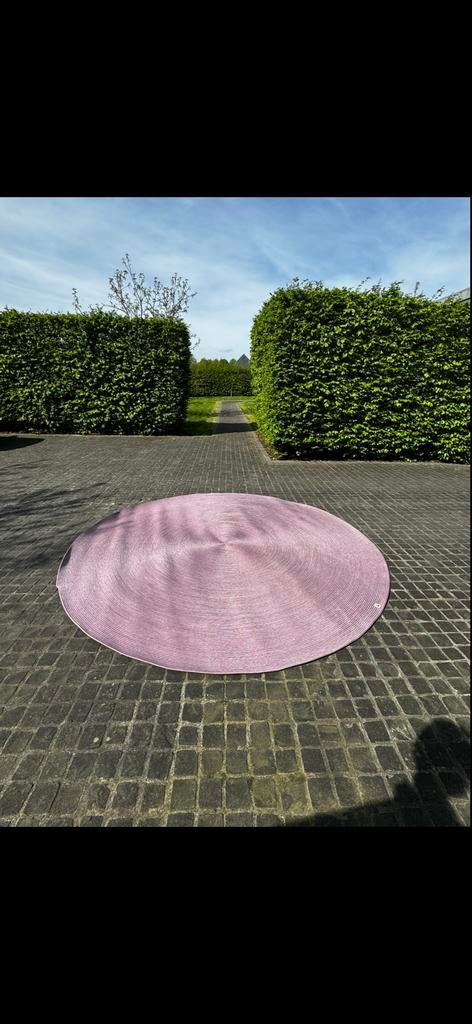 Paola Lenti rond buitenkleed zacht paars-roze - nieuwstaat!, Ophalen, Zo goed als nieuw, Rond