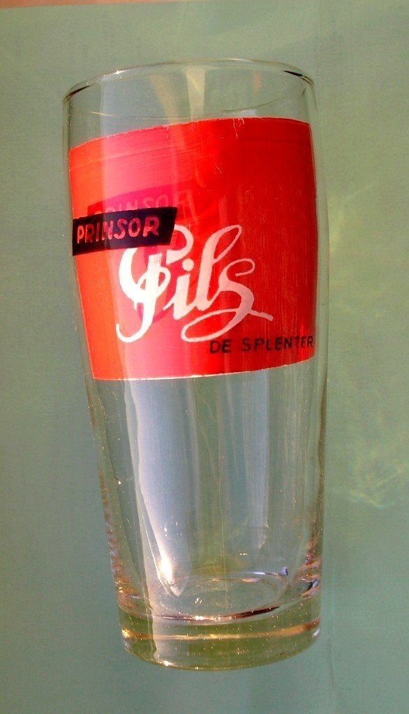 DE SPLENTER „Prinsor Pils”, Ophalen of Verzenden, Zo goed als nieuw, Glas of Glazen