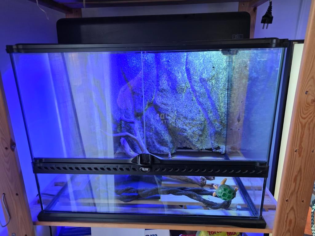 Terrarium Exo Terra 60x45x45, Eclairage, tapis chauffant., Dieren en Toebehoren