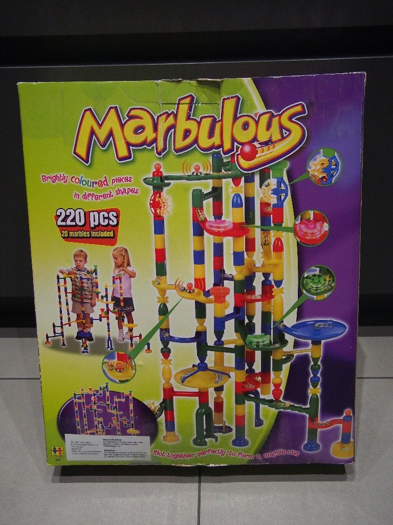 Knikkerbaan Marbulous 220 stuks, Ophalen, Zo goed als nieuw, Bouwen