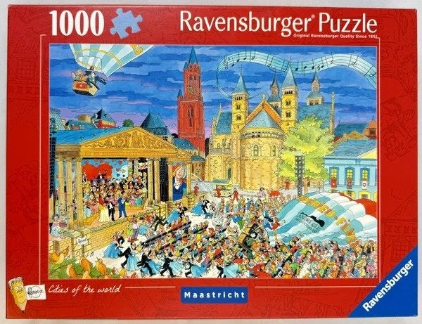 Ravensburger Puzzel Maastricht 1000 Fleroux Cities nieuw, Verzenden, 500 t/m 1500 stukjes, Zo goed als nieuw, Legpuzzel