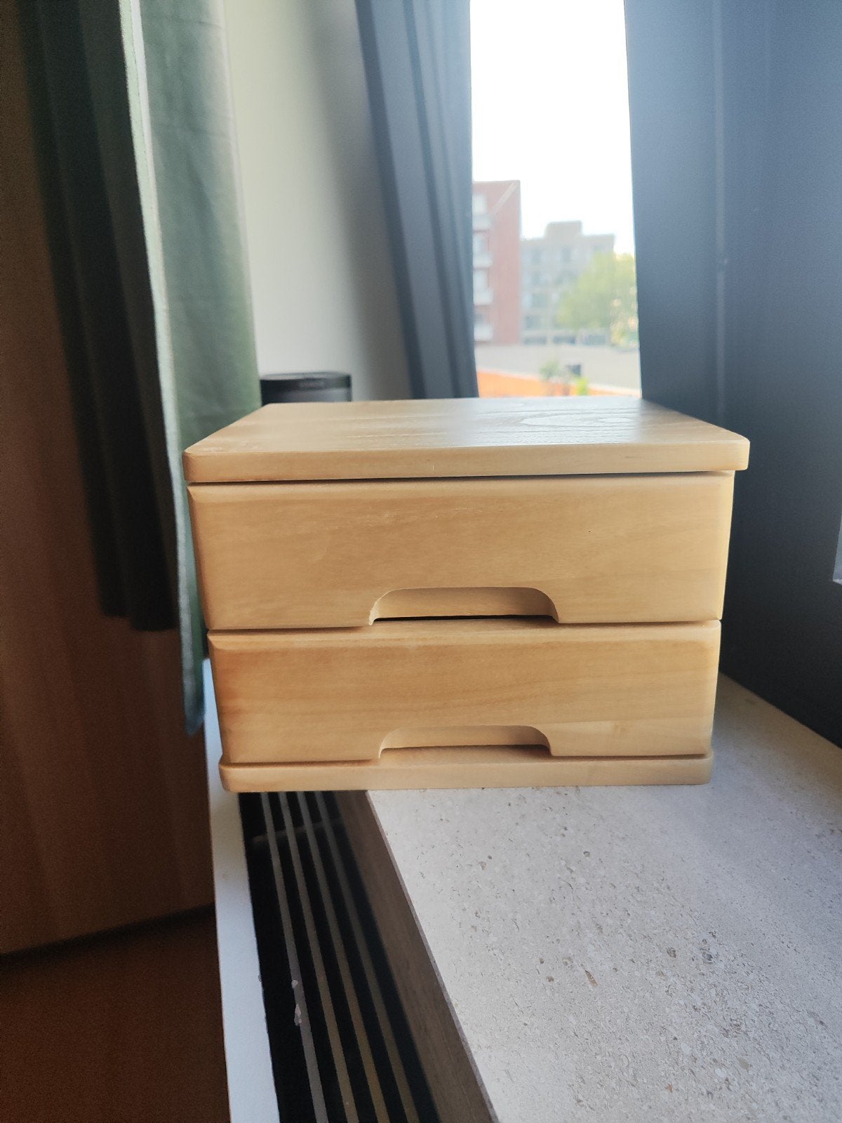 Houten opbergkastje opberglades 2 lades 25*20*17 organizer, Minder dan 45 cm, Nieuw, Ophalen of Verzenden, Minder dan 55 cm