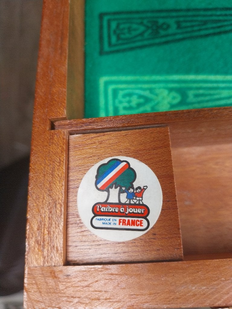 Étui de backgammon en bois vintage, Enlèvement