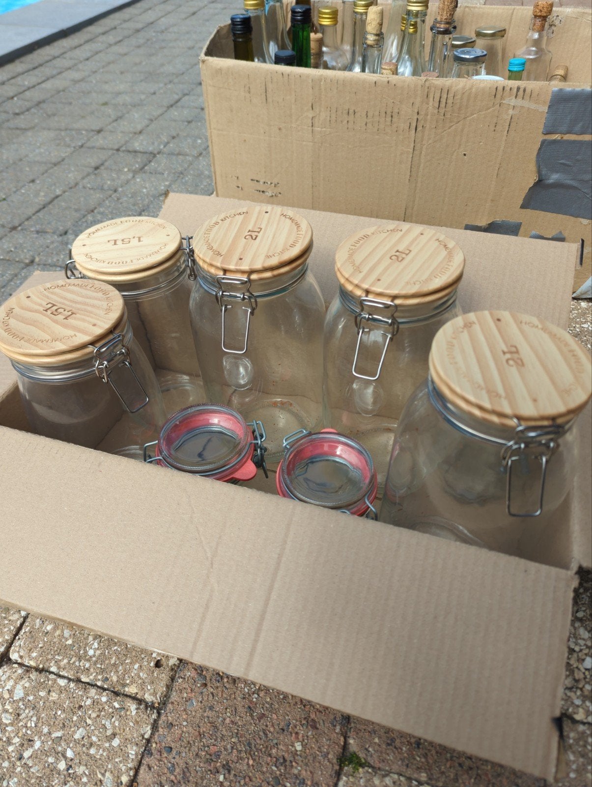 Lot bocaux confiture, Enlèvement, Utilisé, Verre
