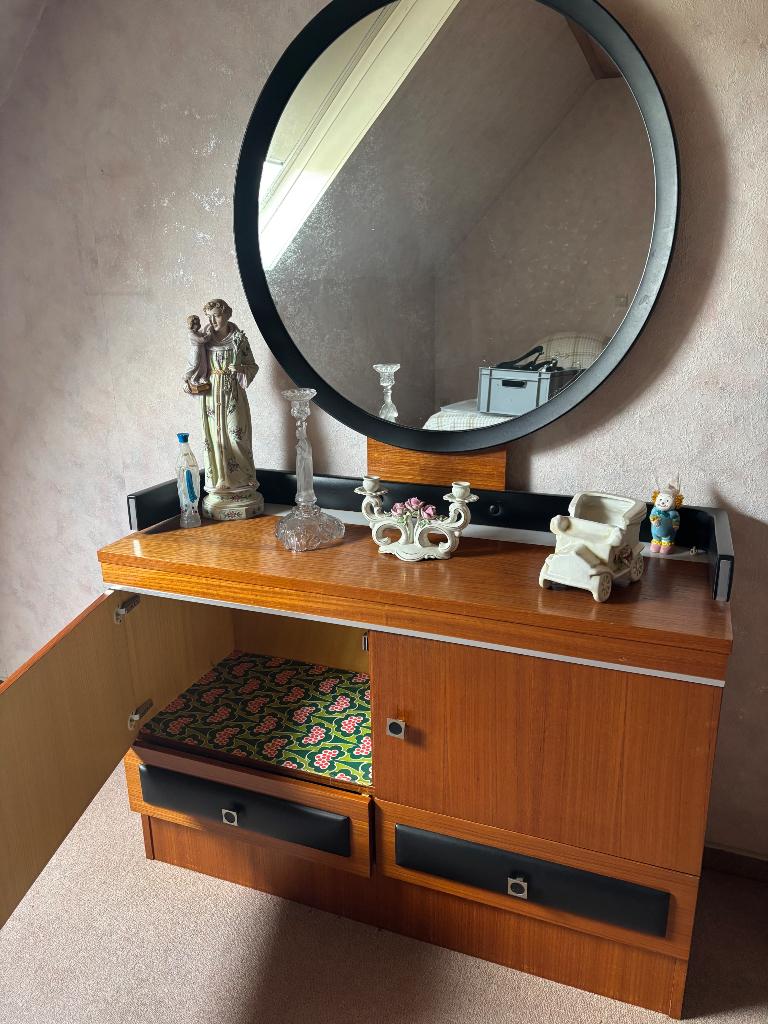 Vintage dressoir met grote spiegel, Huis en Inrichting, Ophalen