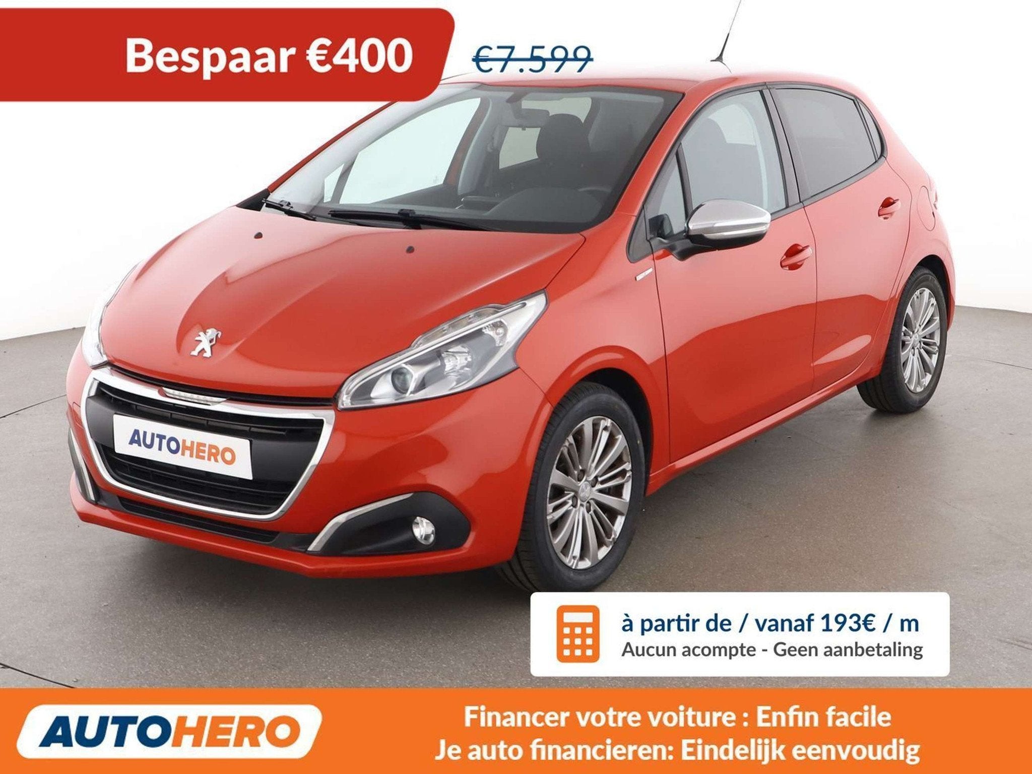 Peugeot 208 1.2 e-VTi Style (bj 2018), Auto's, Voorwielaandrijving, Stof, Gebruikt, Zwart