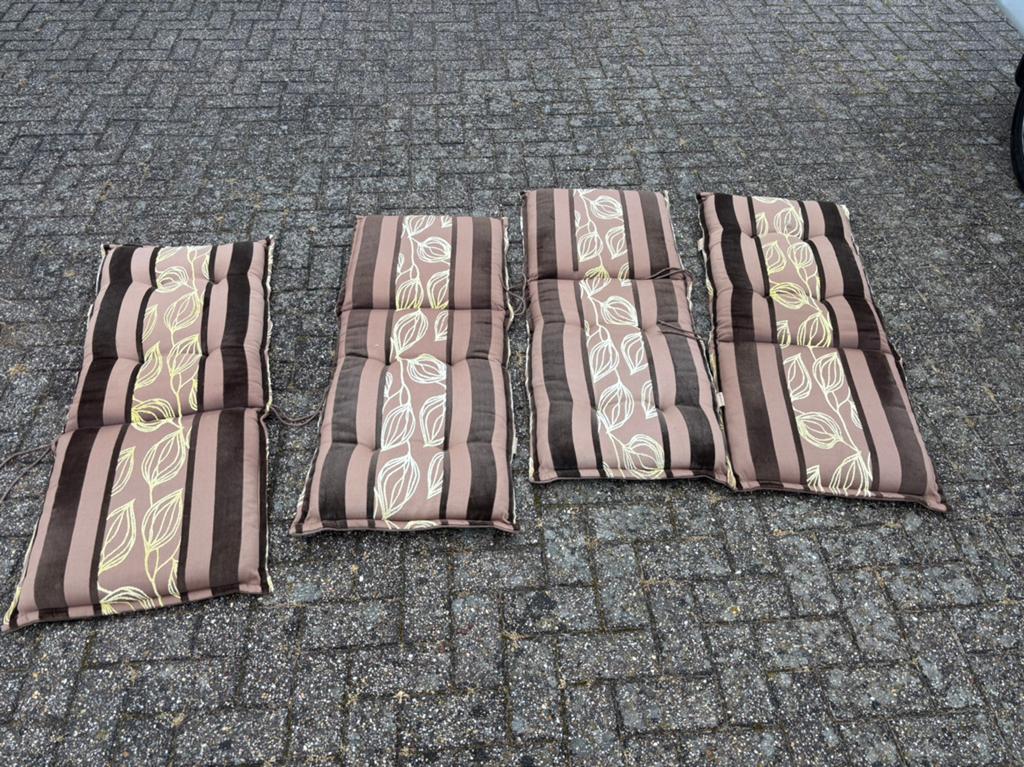 4 tuinkussens, Tuin en Terras, Tuinmeubel-accessoires, Ophalen