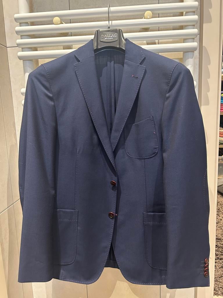 Kostuumvest van Gils Blauw maat 52, Kleding | Heren, Kostuums en vesten, Ophalen, Zo goed als nieuw, Maat 52/54 (L), Blauw
