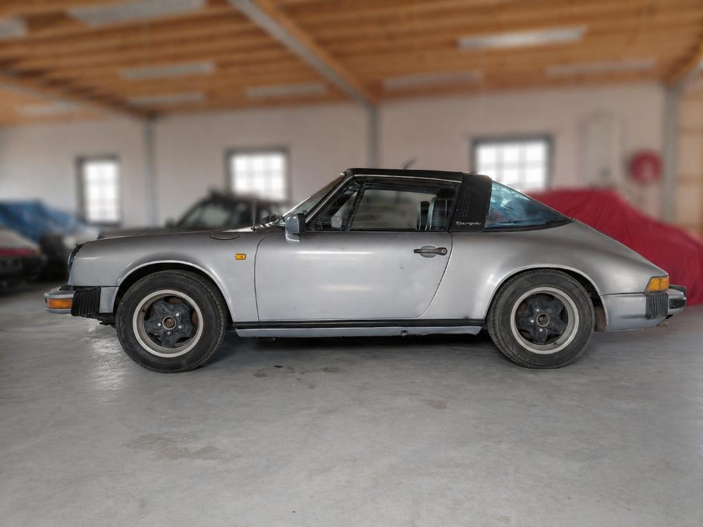 Porsche 911S Targa 2.7 Silver Metallic Projectauto 1977, Auto's, 4 zetels, Achterwielaandrijving, Zwart, Cabriolet
