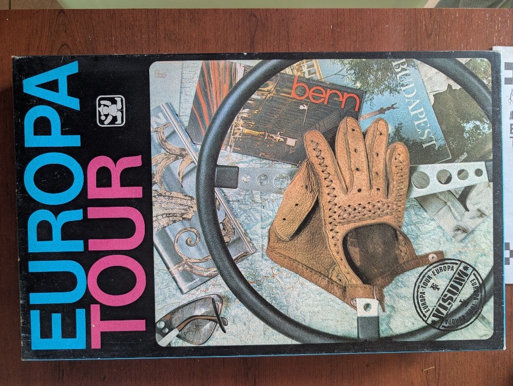 vintage bordspel 'Europa Tour', Ophalen of Verzenden, Zo goed als nieuw, Hanky Panky Toys, Reisspel