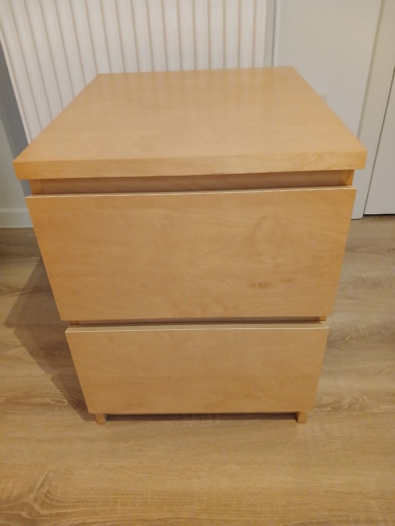 Nachtkastje Malm Ikea, Moins de 45 cm, Enlèvement, Utilisé, 55 à 70 cm