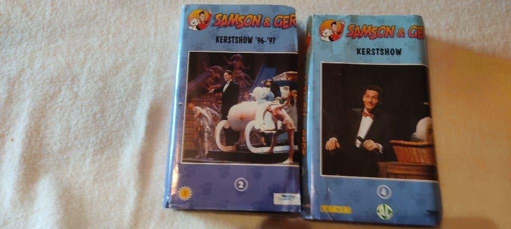 samson & gert kerstshows 1996 &1997, CD & DVD, VHS | Enfants & Jeunesse, À partir de 6 ans, Utilisé, Néerlandais, VHS
