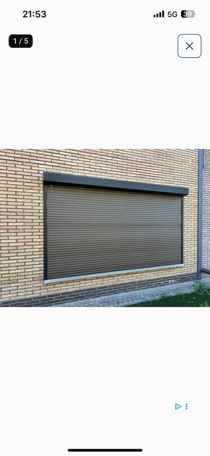 Elektrische rolluik, Ophalen, Gebruikt, Bruin, 100 tot 150 cm