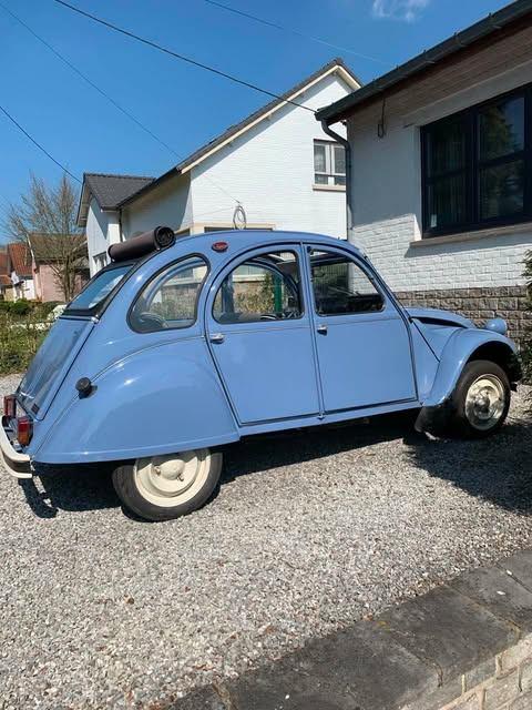 CITROËN 2CV, Auto's, Oldtimers, Particulier, Citroën, Benzine, Cabriolet, Handgeschakeld, Blauw, Grijs, Voorwielaandrijving, Ophalen