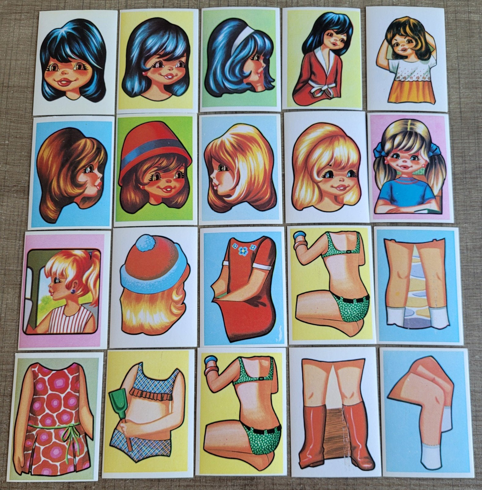 31 oude stickers/ retro stickers: dames, kledij,..., Verzamelen, Ophalen of Verzenden, Zo goed als nieuw, Overige typen