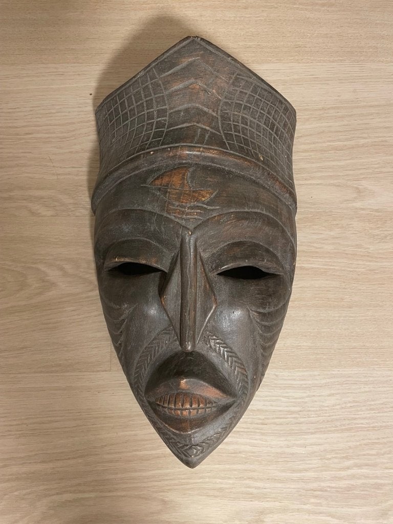 Afrikaans masker Zanzibar, Antiek en Kunst, Ophalen, Masker, Handgemaakt, 20 - 50 cm