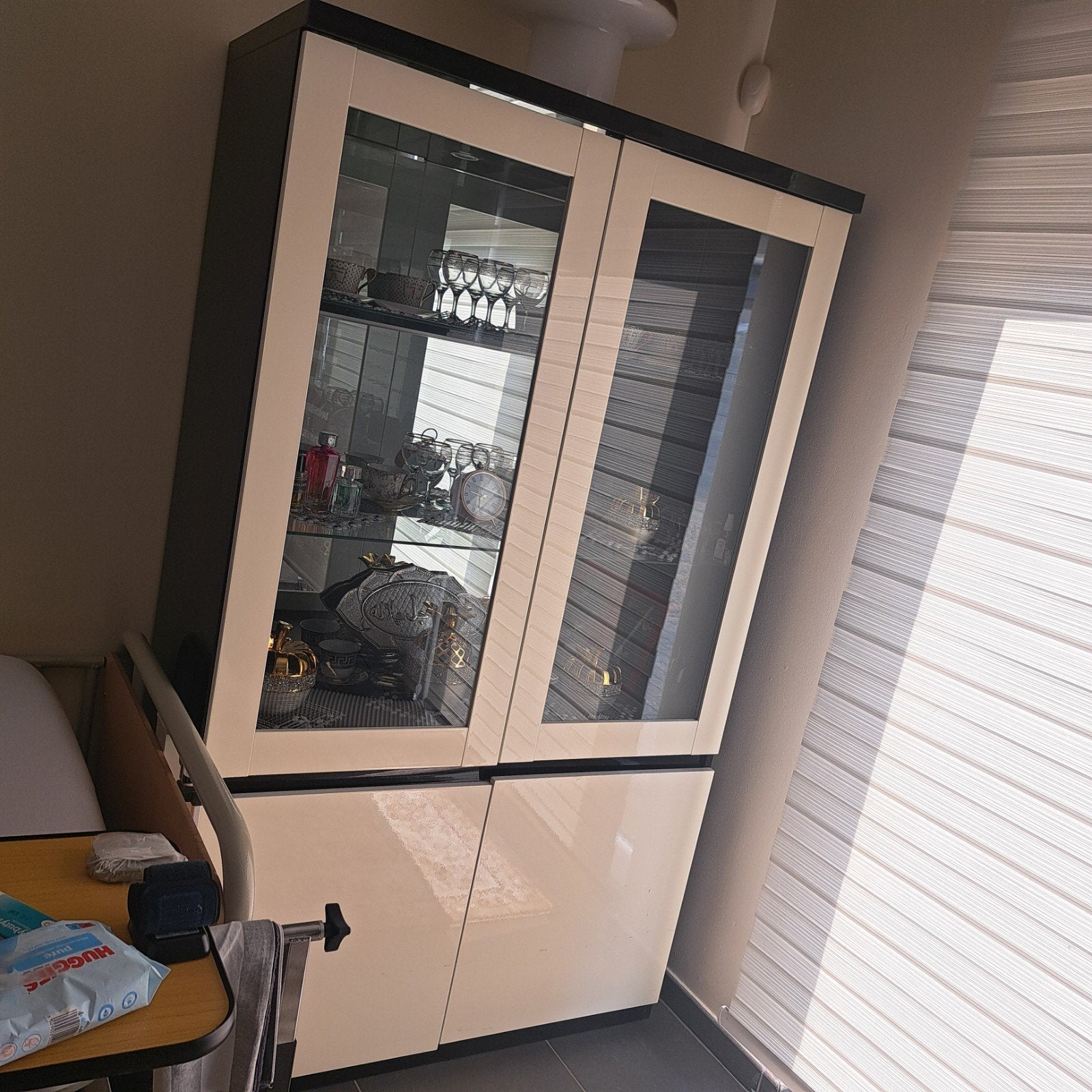 Magnifique Ensemble Buffet + Grand Miroir Design Moderne, Enlèvement ou Envoi, Comme neuf