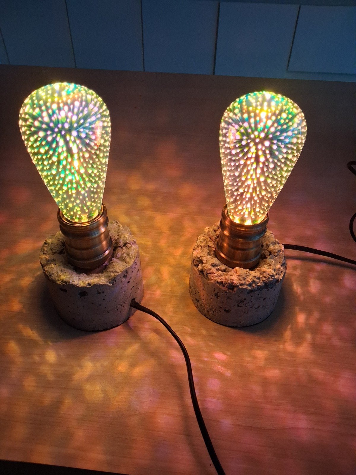 2 nachtlampen met vuurwerkeffect, Huis en Inrichting, Ophalen