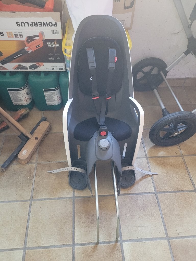 Hamax Caress fietskinderzitje - Grey/White/Black, Kinderen en Baby's, Ophalen, Zo goed als nieuw