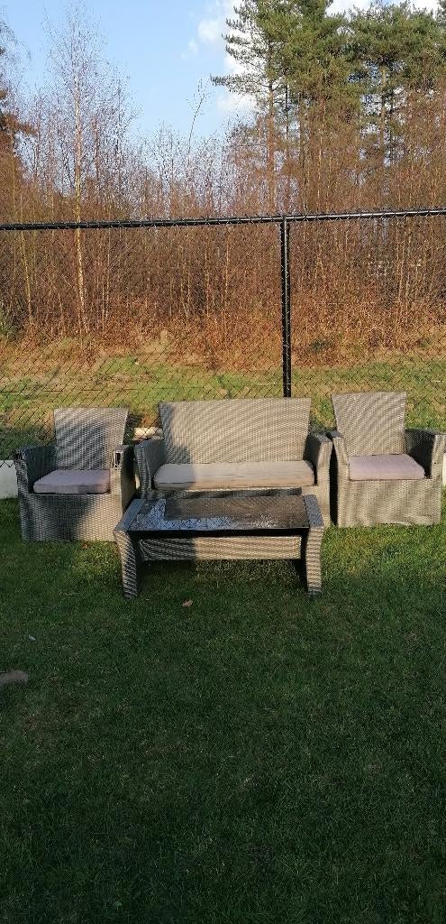 Gebruikte tuinset 4 delig, Tuin en Terras, Tuinsets en Loungesets, Ophalen, Gebruikt, Tuinset