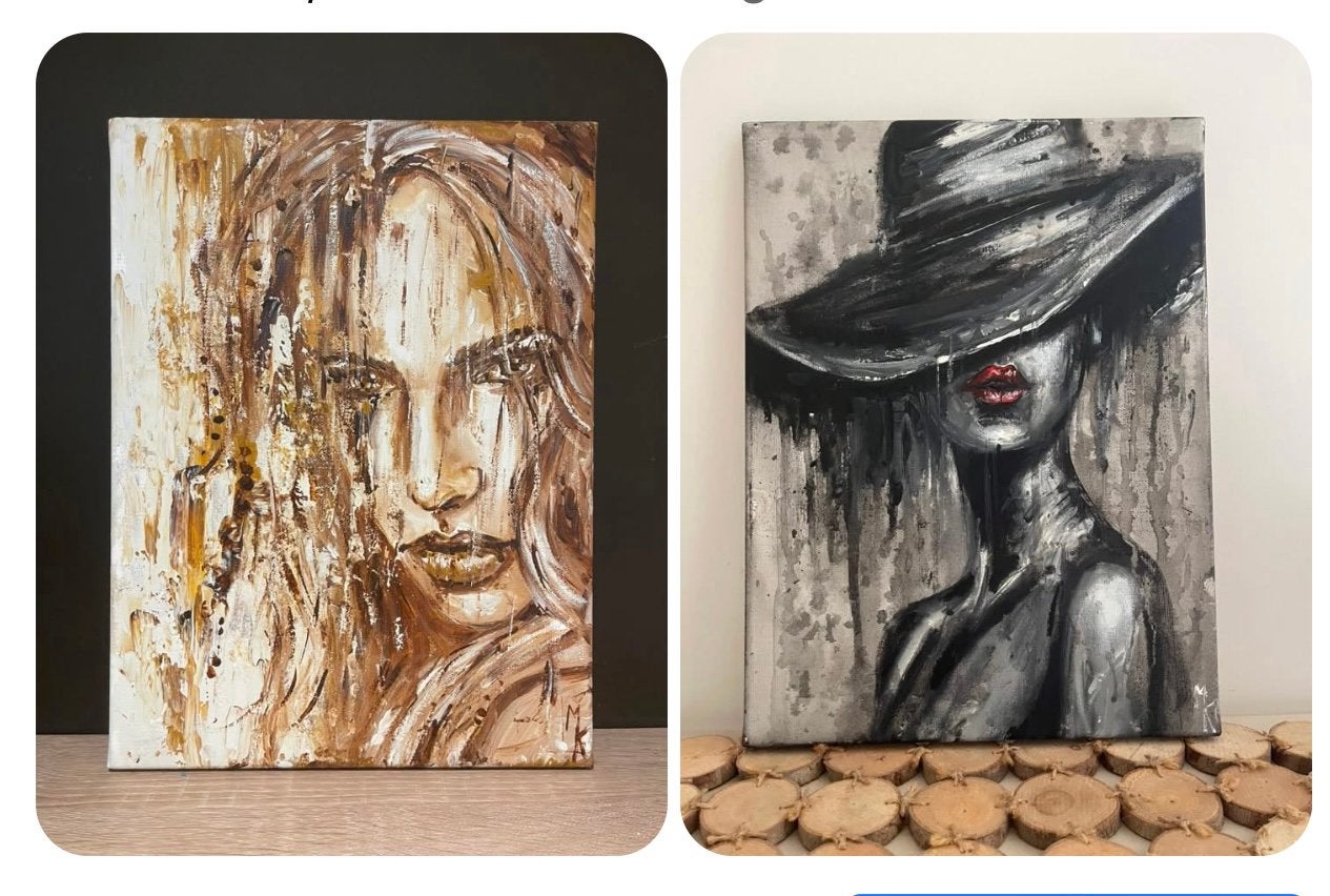 Originele modere schilderijen Mk Art, Antiek en Kunst, Kunst | Schilderijen | Modern, Ophalen of Verzenden