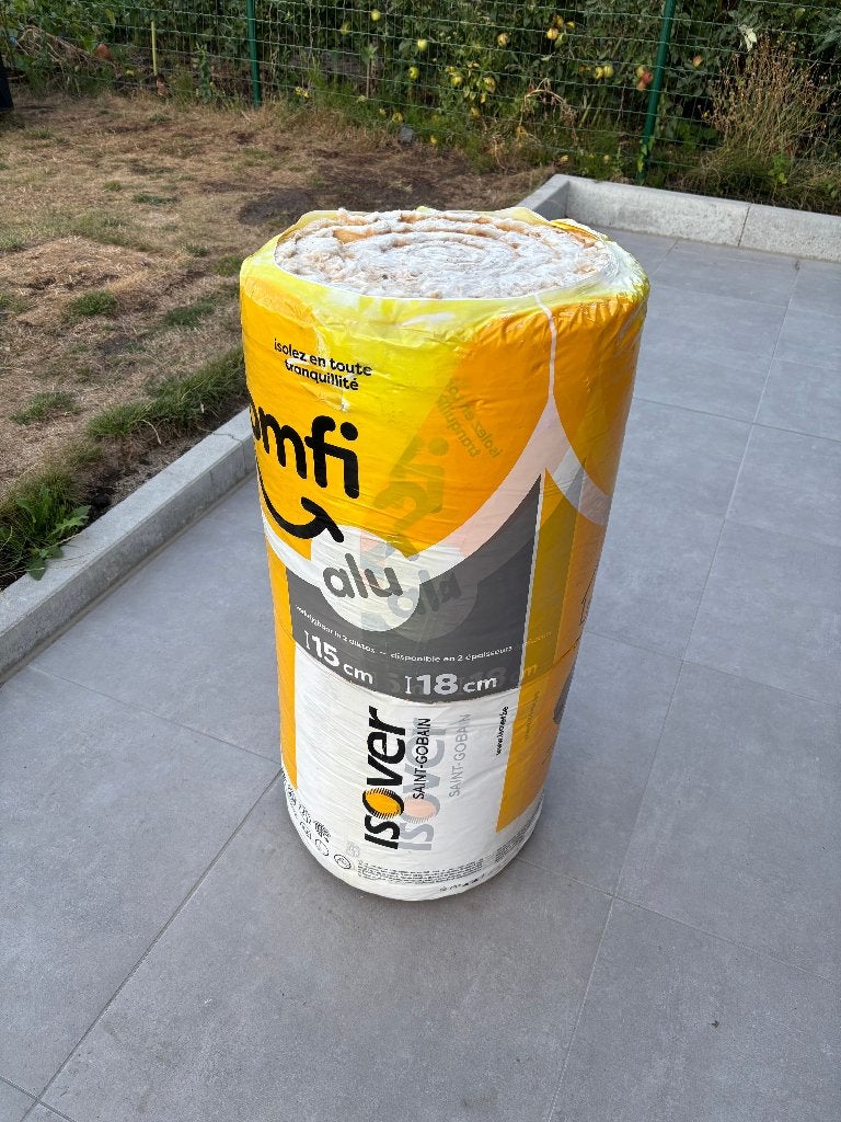 1,5 rol of 5m2 isover komo 24668 rotswool dikte 180mm, Doe-het-zelf en Bouw, Ophalen