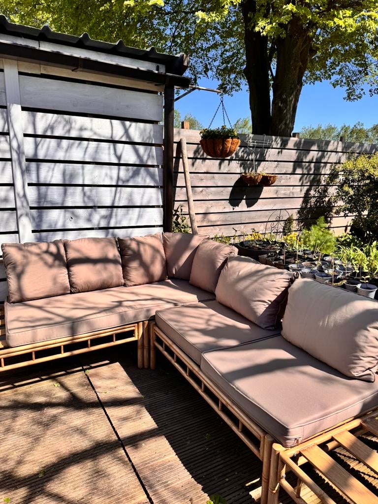 Lounge kussens  kleur taupe . Perfecte staat ., Tuin en Terras, Ophalen, Zo goed als nieuw