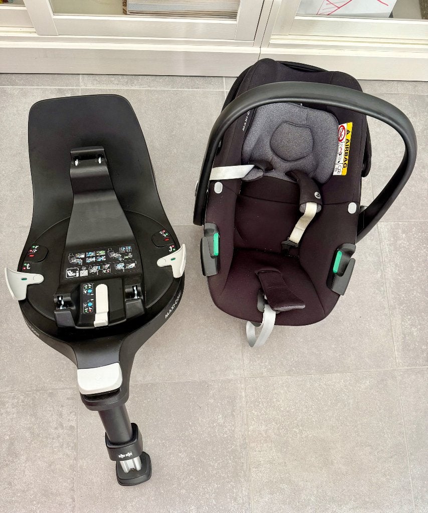 Maxi-Cosi Pebble 360 + draaibare ISOFIX-basis, Kinderen en Baby's, Ophalen, Verstelbare rugleuning, Zo goed als nieuw, Isofix