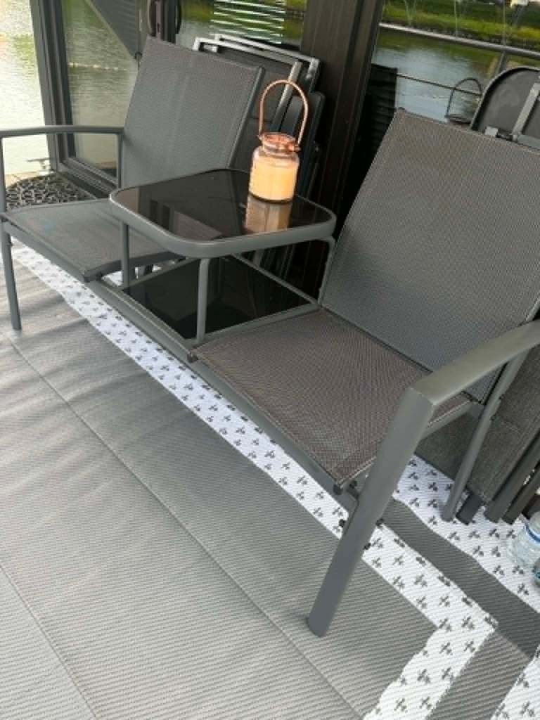 loveseat/tuinset voor balkon terras z.g.a.n, Ophalen, Zo goed als nieuw, 2 zitplaatsen, Tuinset