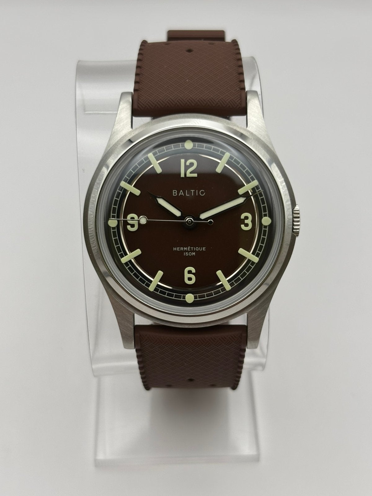 Baltic - Hermetique Tourer - Marron - 2 bracelets - 37 mm, Enlèvement ou Envoi