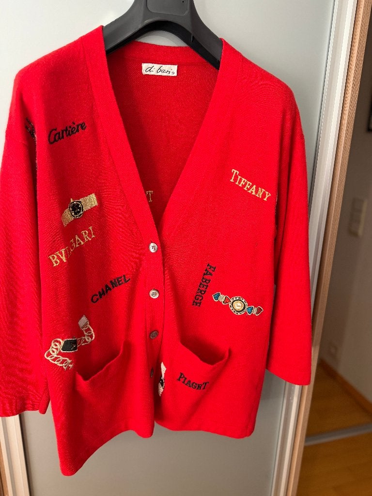 Vintage cardigan di.bari, Ophalen of Verzenden, Gedragen, Maat 38/40 (M)