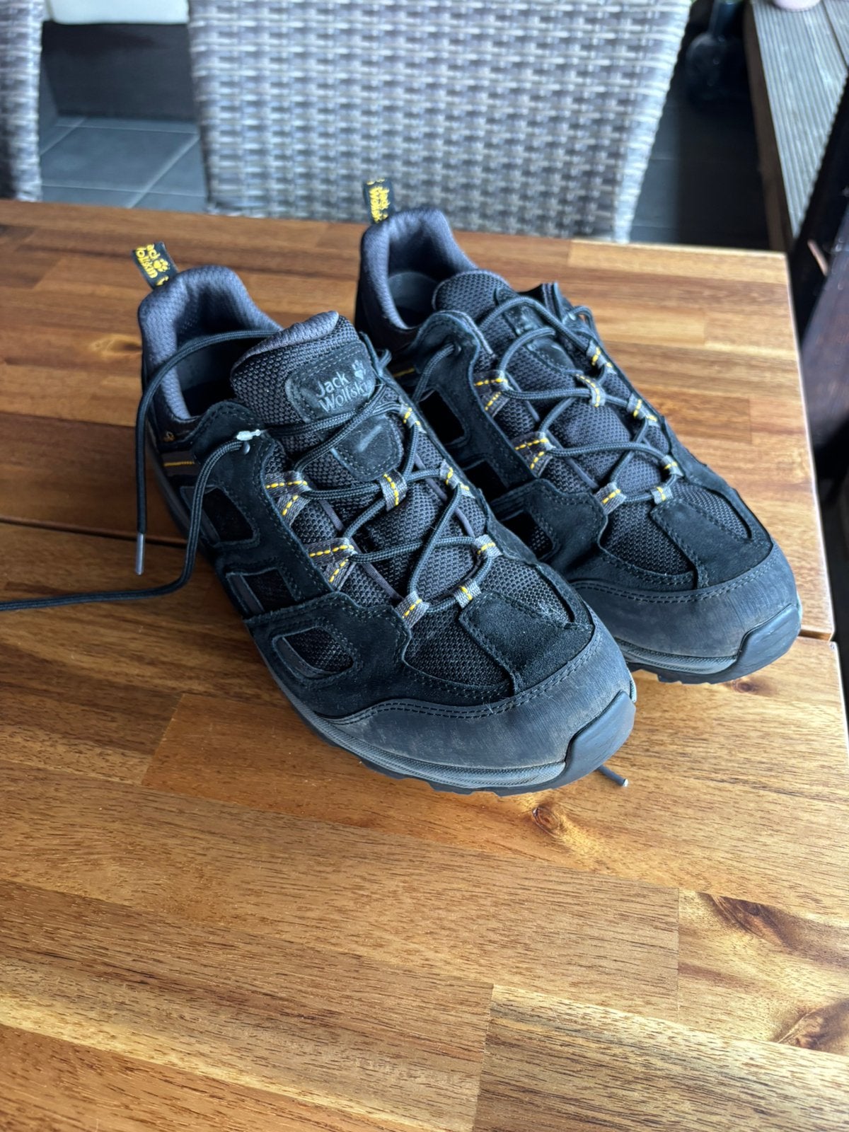 Jack wolfskin zwarte wandelschoenen voor mannen, Ophalen, Gebruikt, Schoenen