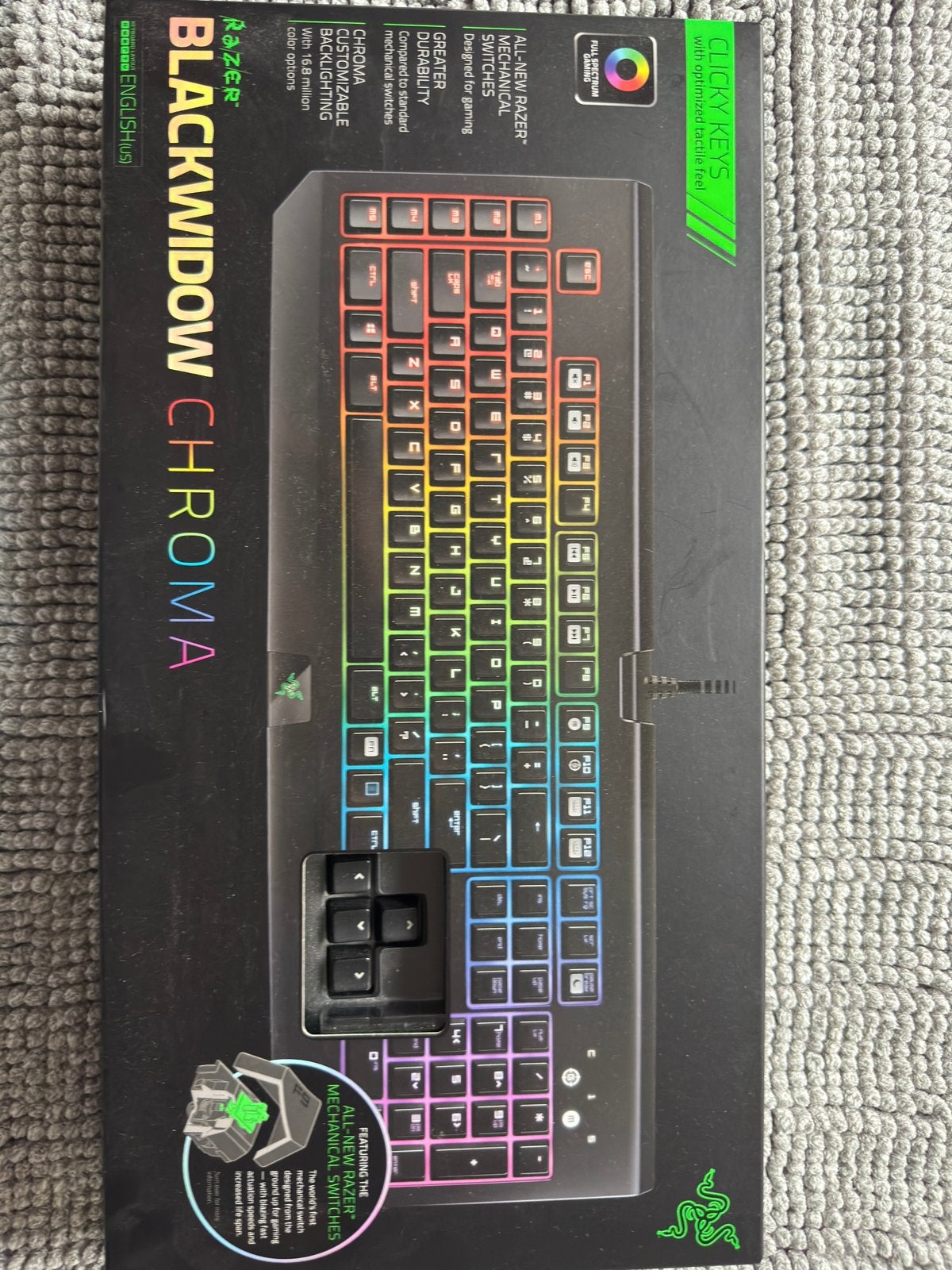 Razer Blackwidow Chroma, Computers en Software, Gebruikt, Ophalen of Verzenden, Qwerty, Gaming toetsenbord